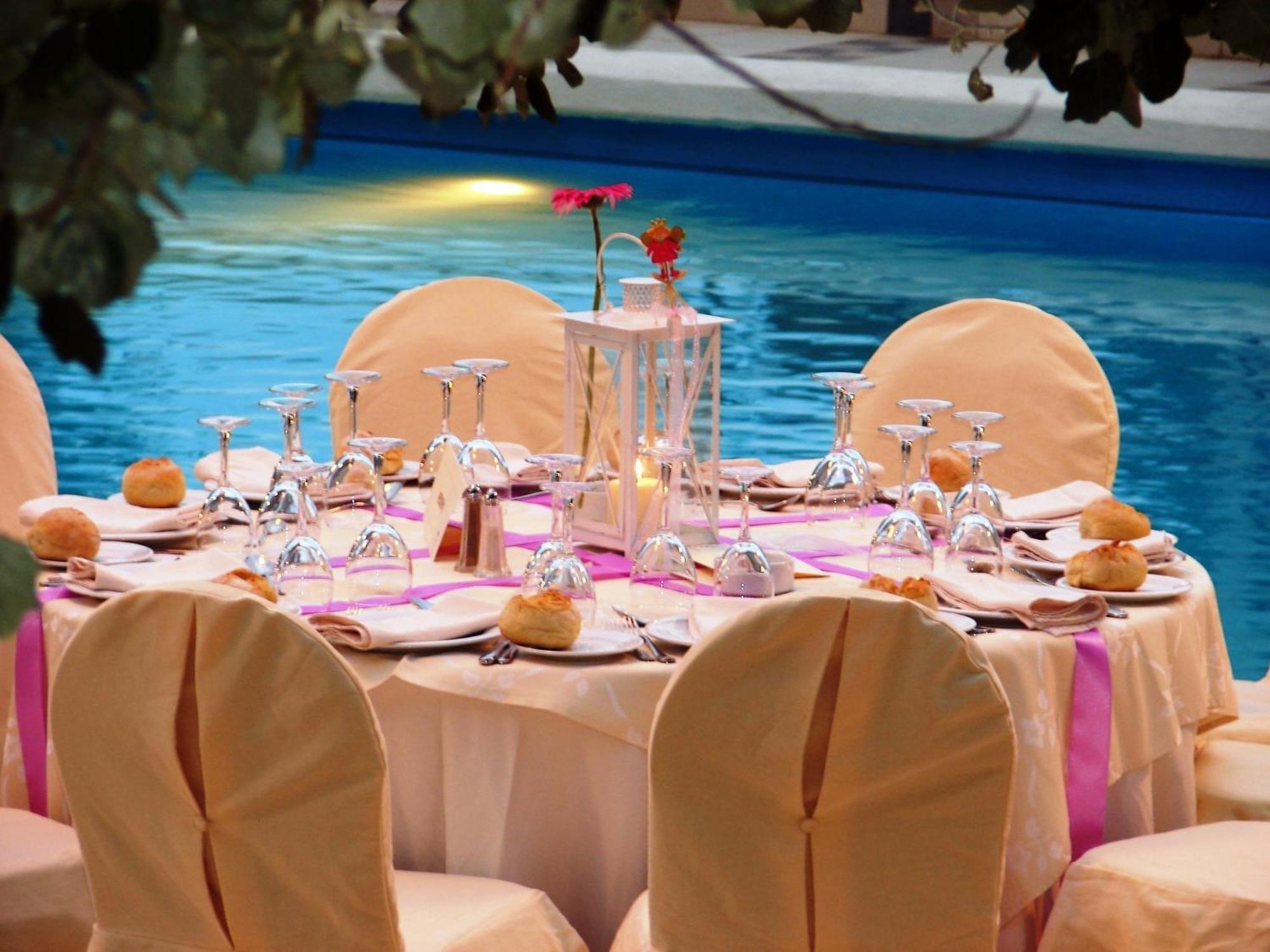 Alexander Beach Hotel & Spa Alexandroupoli Exterior photo A table set for a wedding reception